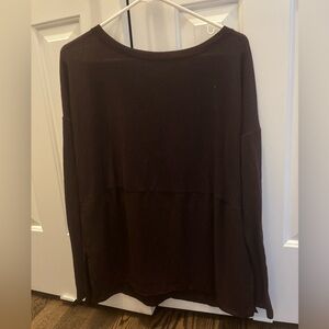 Medium Maroon Multi Fabric Lou and Grey Long Sleeve top